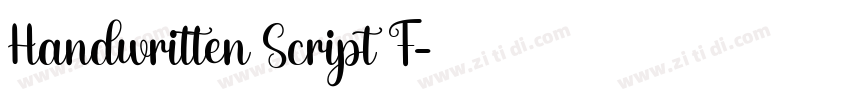 Handwritten Script F字体转换 Handwritten Script F字体转换